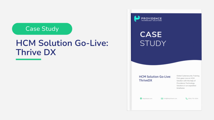 HCM Solution Go-Live: Thrive DX