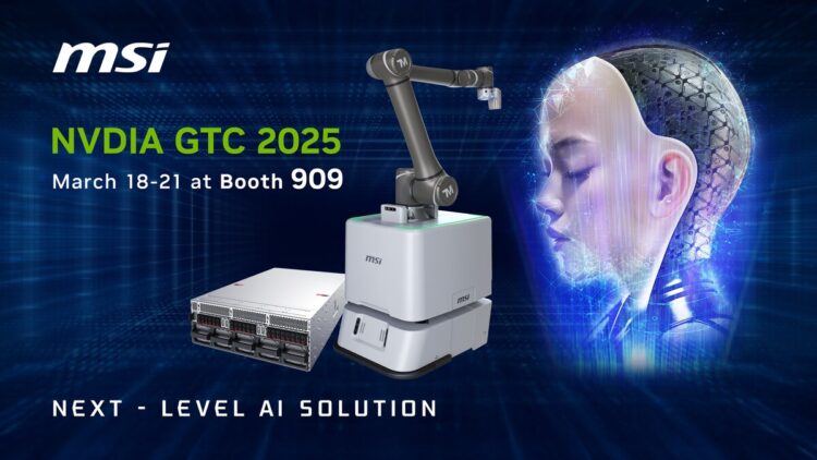 MSI Showcases Cutting-Edge AI Servers and Autonomous Mobile Robots at NVIDIA GTC 2025, Leading the Future of AI-Driven Industries