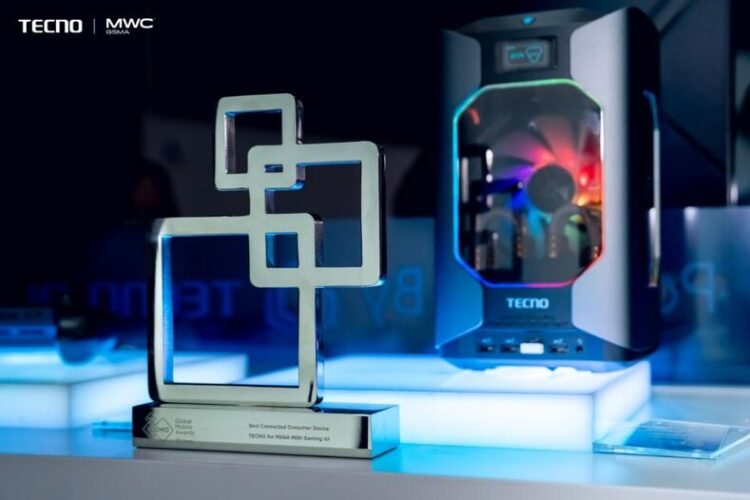 TECNO’s MEGA MINI Gaming G1 Shines at GLOMO Awards 2025 during MWC 2025