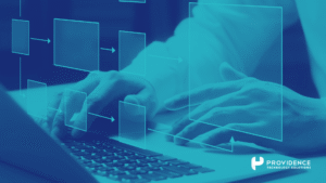 Diagram showing structured HCM data flowing from legacy system through validation checkpoints into modern Dayforce platform with error-free results
