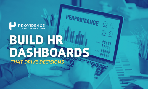 A simplified dashboard mockup showing five key HR metrics with color-coded status indicators and action prompts.